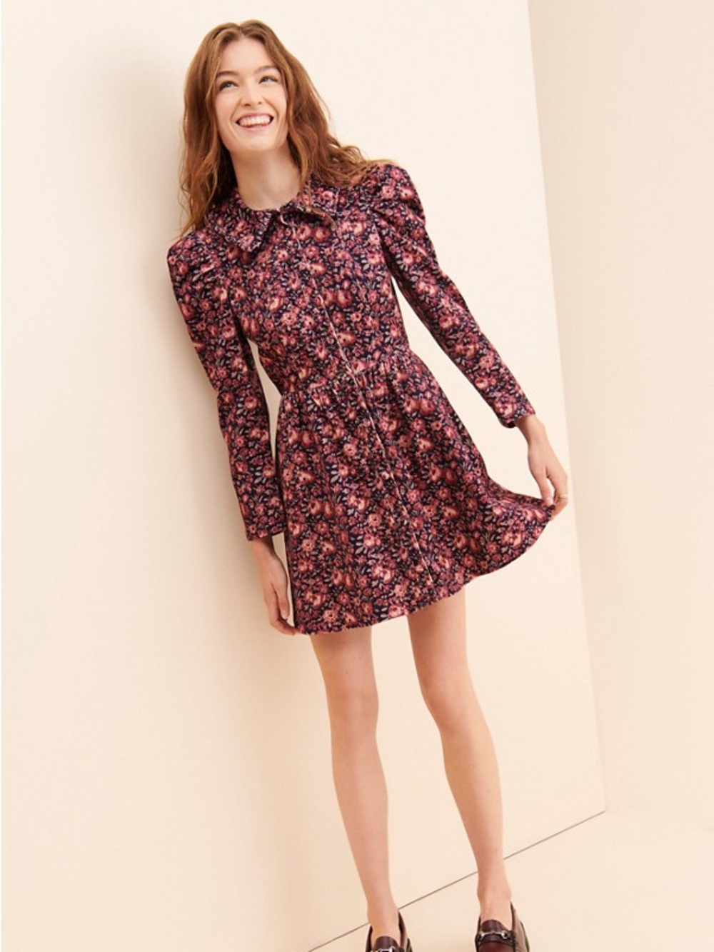 LoveShackFancy Beyers Floral Mini Dress